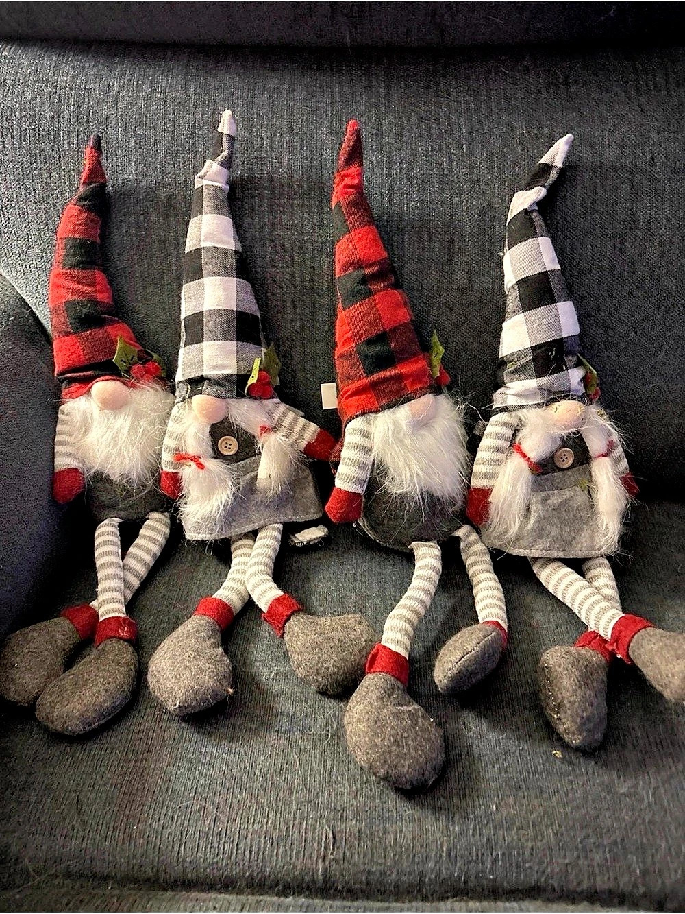 Plaid Holiday Gnome Decor Set
